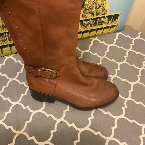 Gibson Mortimer brown leather over knee boots sz.6.5 - Picture 4 of 7